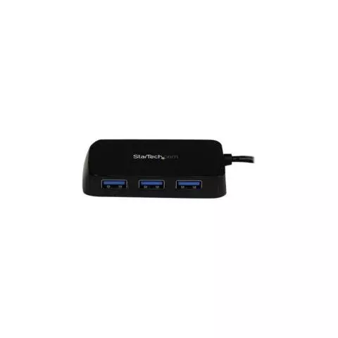 StarTech.com 4-Port USB 3.0 SuperSpeed Hub - Portable Mini Multiport USB  Travel Dock - USB Extender Black for Business PC/Mac - laptops  (ST4300MINU3B)