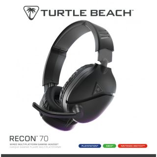 Headset Turtle Beach Recon 70 2024 Musta PS5, PS4, Xbox Series, One, PC, Switch