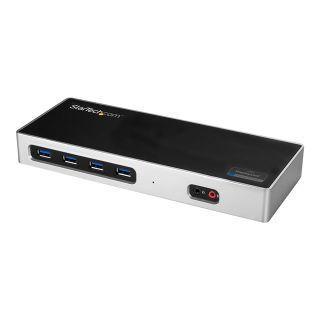 Startech.com usb 3.0 docking station - usb-c - dual hdmi or dp - dual 4k - for windows - 6 usb ports - laptop docking station