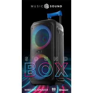 MusicSound Soundbox 80W Bluetooth kaiutin, musta