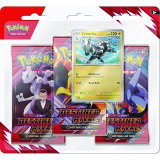 Pokemon Scarlet & Violet 10 Destined Rivals 3 kpl Booster Pack Zebstrika