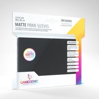 GameGenic Matte Prime Sleeves Black (100) Toploader