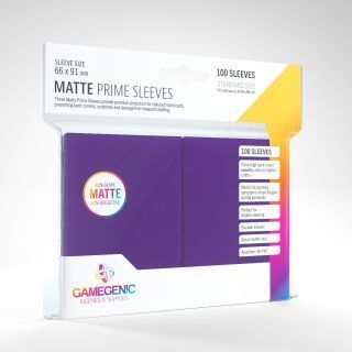 GameGenic Matte Prime Sleeves Purple (100) Toploader
