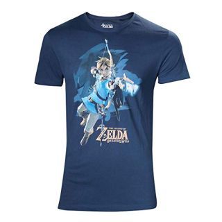 Legend of Zelda Breath of the Wild Link With Arrow Mens T-paita koko L