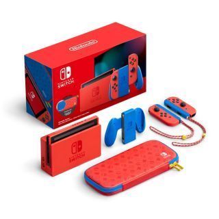 Nintendo Switch Pelikonsoli v2 Mario Red & Blue Limited Edition (Käytetty)
