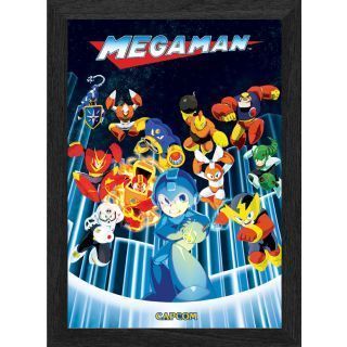 Pixel Frames Plax Mega Man Ambush Lentikulaarinen Juliste / Kehys