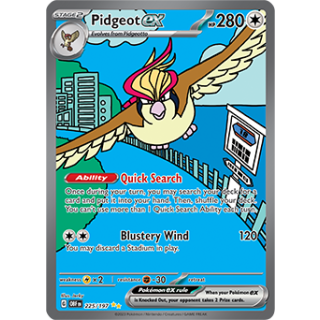 Pidgeot ex (OBF 225) (NM) Pokemon (Käytetty)